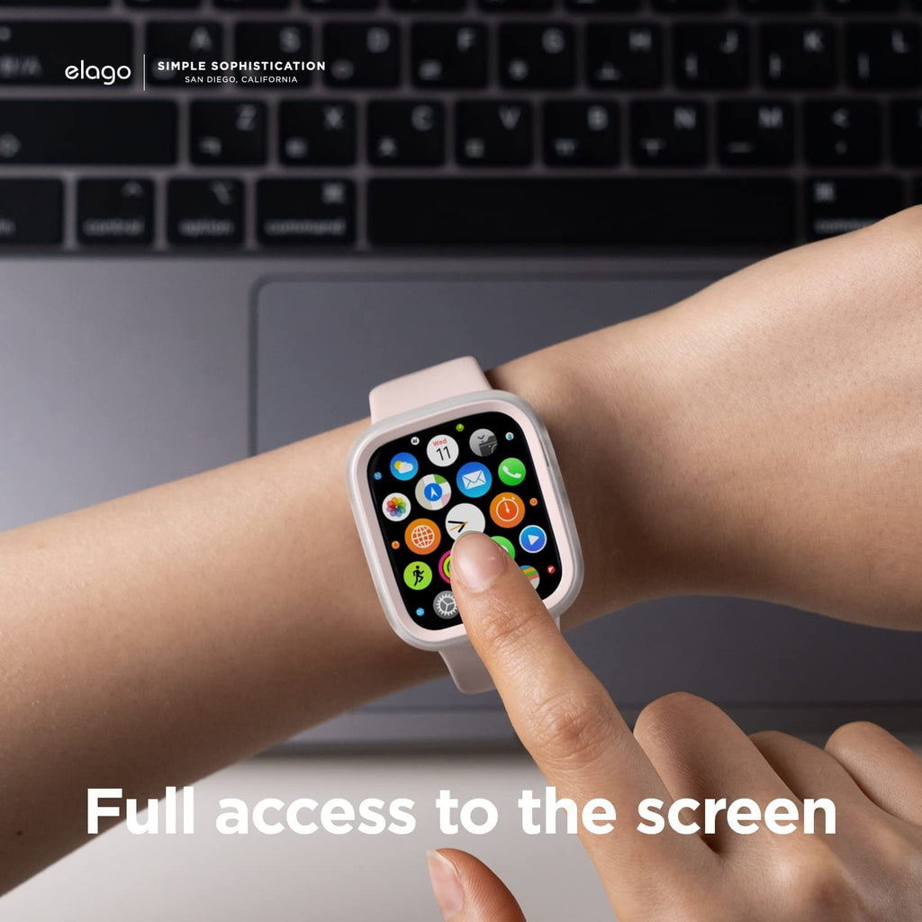 Elago Θήκη Duo Case Apple Watch SE/9/8/7/6/5/4 (45/44mm) - Transparent / Lovely Pink (EAW45DUO-TRLPK)