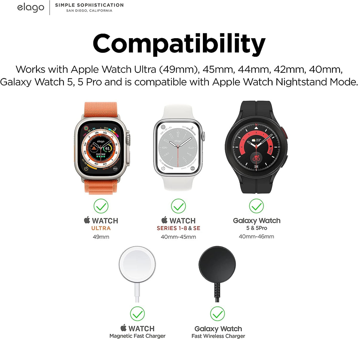 Elago W9 Stand Ultra Apple Watch Charging Station - Βάση Σιλικόνης για Φορτιστή Apple Watch Ultra2/Ultra1/SE/10/9/8/7/6/5/4/3