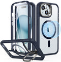 ESR Armor Tough with Stash Stand HaloLock - Ανθεκτική 360° Διάφανη MagSafe Θήκη με Kickstand & Tempered Glass για Φακό Κάμερα