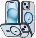 ESR Classic Kickstand Hybrid HaloLock - Διάφανη Ανθεκτική MagSafe Θήκη Apple iPhone 15 Plus - Clear / Dark Blue (489424017652