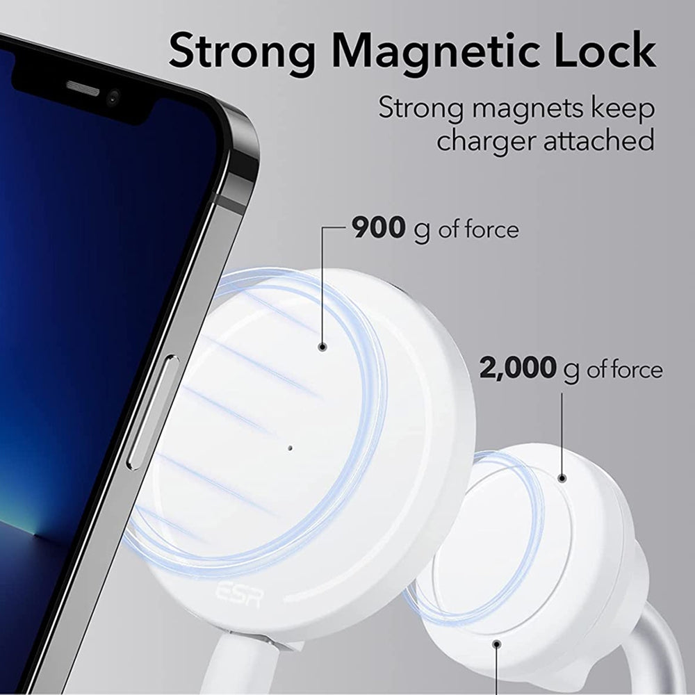 ESR HaloLock Shift Wireless Charger - Μαγνητική Βάση Ασύρματης Φόρτισης MagSafe με Αποσπώμενο Ασύρματο Φορτιστή MagSafe - 15W