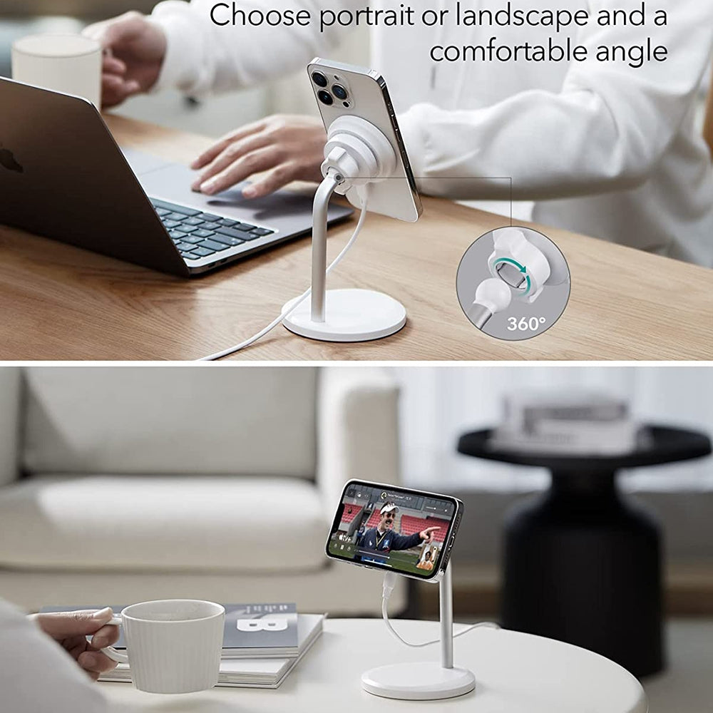 ESR HaloLock Shift Wireless Charger - Μαγνητική Βάση Ασύρματης Φόρτισης MagSafe με Αποσπώμενο Ασύρματο Φορτιστή MagSafe - 15W
