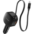 Φορτιστής Αυτοκινήτου Spigen EV603BT με Θύρες 1 x USB-A / 1 x Type-C & Πτυσσόμενο Καλώδιο 1 x Type-C 60W - Black (ACP10515)