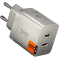 Φορτιστής Spigen EE472EU Essential Wall Charger GaN Γρήγορος Ταξιδιού / Αντάπτορας με 2 x Type-C 47W - Natural Titanium (ACH1