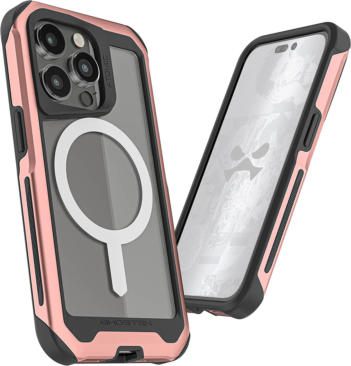 Ghostek Atomic Slim 4 - Ανθεκτική Θήκη MagSafe Apple iPhone 14 Pro - Pink (GHOCAS3089)