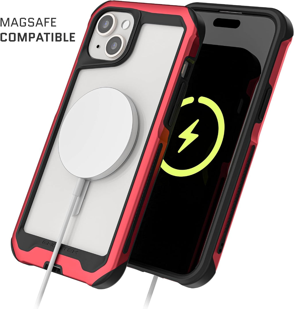 Ghostek Atomic Slim 4 - Ανθεκτική Θήκη MagSafe - Apple iPhone 15 Plus - Red (GHOCAS3509)