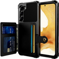 HappyCase 3 σε 1 - Θήκη Σιλικόνης με Ενσωματωμένο PU Πορτοφόλι - Samsung Galaxy S23 - Black (8719246382062)