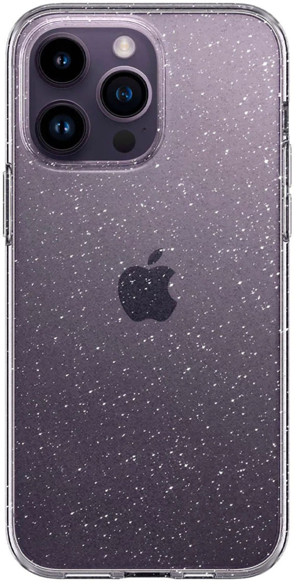 HappyCase Διάφανη Θήκη Σιλικόνης Apple iPhone 14 Pro - Glitter Print (8719246375354)