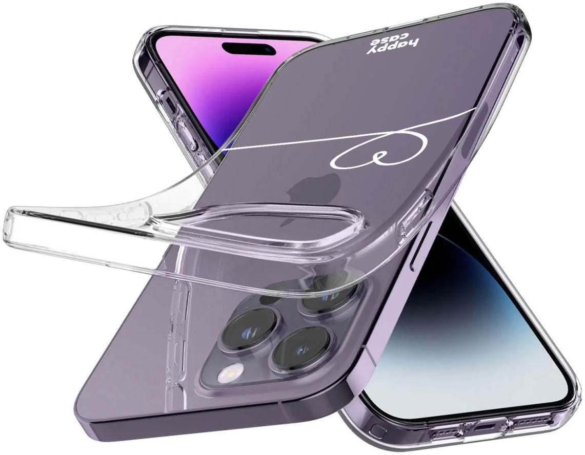 HappyCase Διάφανη Θήκη Σιλικόνης Apple iPhone 14 Pro - Heart Print (8719246373244)