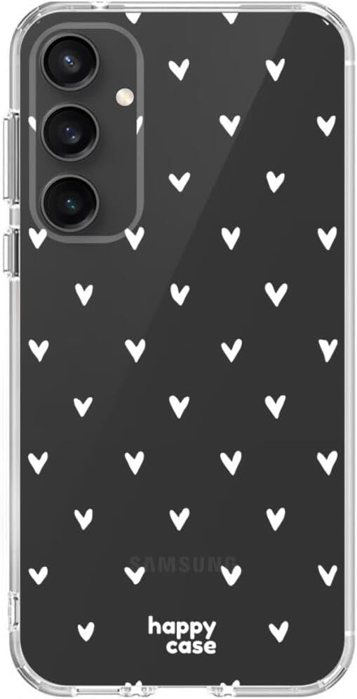 HappyCase Διάφανη Θήκη Σιλικόνης - Samsung Galaxy S23 FE - Hearts Print (8719246442551)