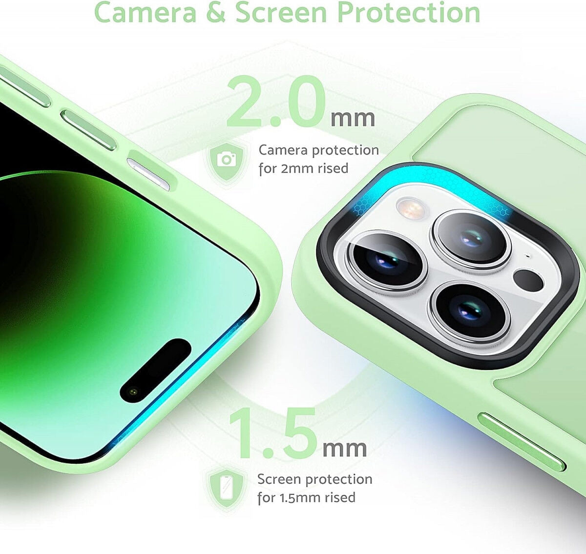 HappyCase Ημιδιάφανη Σκληρή Θήκη - Apple iPhone 14 Pro - Matte Green (8719246412493)