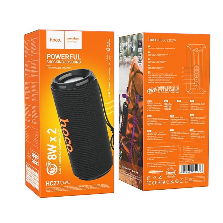 Hoco HC27 Bluetooth speaker 2 x 8W 2h black