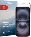 Hybrid Glass iPhone 16 Plus Rosso FullFace Αντιχαρακτικό Υβριδικό Προστατευτικό Οθόνης - Black (8719246461071)