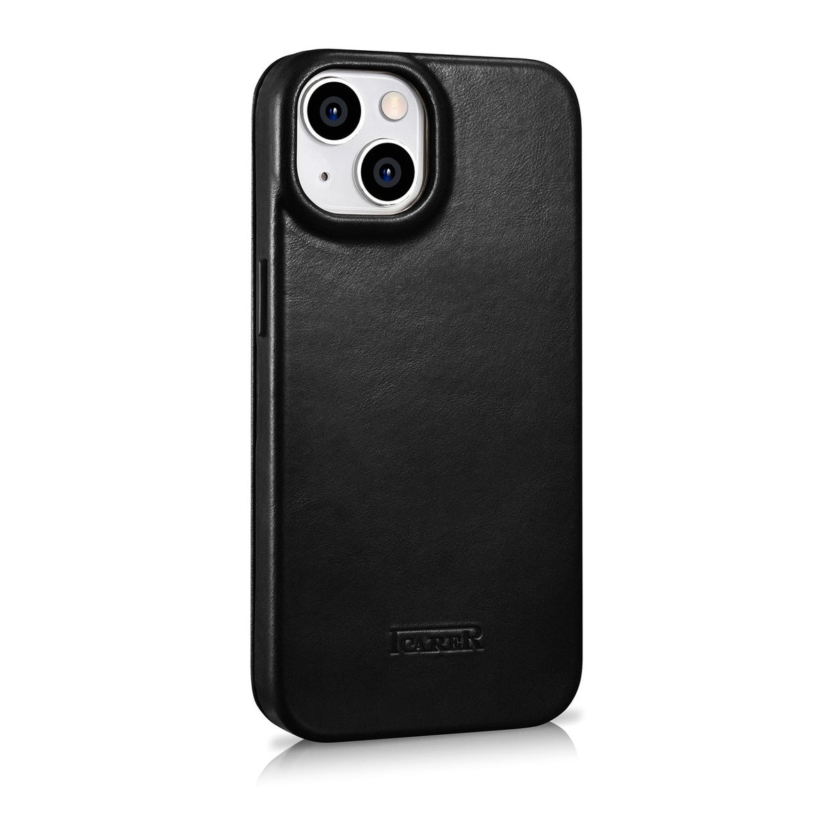iCarer Curved Edge Oil Wax Leather Folio - Δερμάτινη MagSafe Flip Θήκη-Πορτοφόλι - Apple iPhone 14 Plus - Black (AKI14220707-