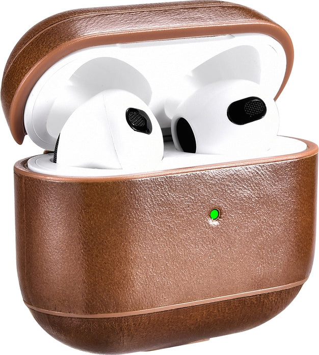 iCarer Vintage Δερμάτινη Θήκη για Apple AirPods 3rd Gen - Brown (IAP056-BN)