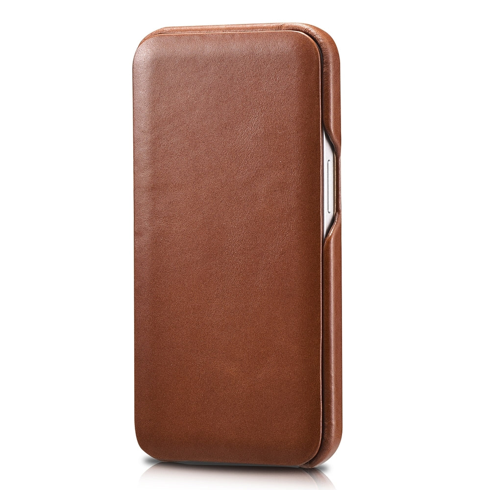 iCarer Vintage Series Curved Edge - Δερμάτινη Θήκη Apple iPhone 13 - Brown (RIX1302-BN)