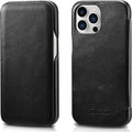 iCarer Vintage Series Curved Edge - Δερμάτινη Θήκη Apple iPhone 13 Pro - Black (RIX1303-BK)
