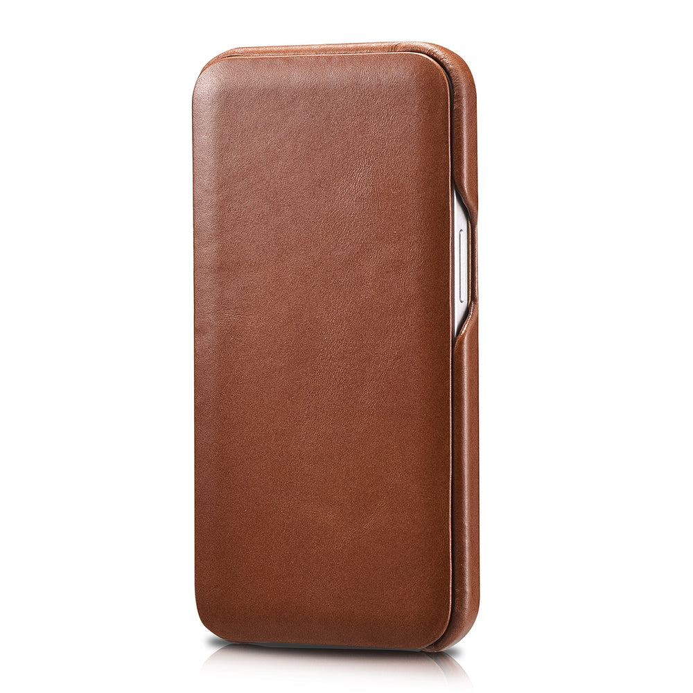 iCarer Vintage Series Curved Edge - Δερμάτινη Θήκη Apple iPhone 13 Pro - Brown (RIX1303-BN)