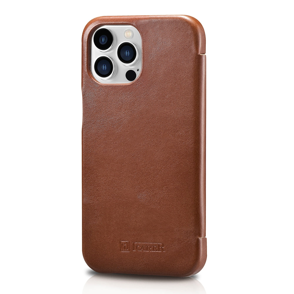 iCarer Vintage Series Curved Edge - Δερμάτινη Θήκη Apple iPhone 13 Pro - Brown (RIX1303-BN)