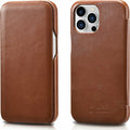 iCarer Vintage Series Curved Edge - Δερμάτινη Θήκη Apple iPhone 13 Pro - Brown (RIX1303-BN)