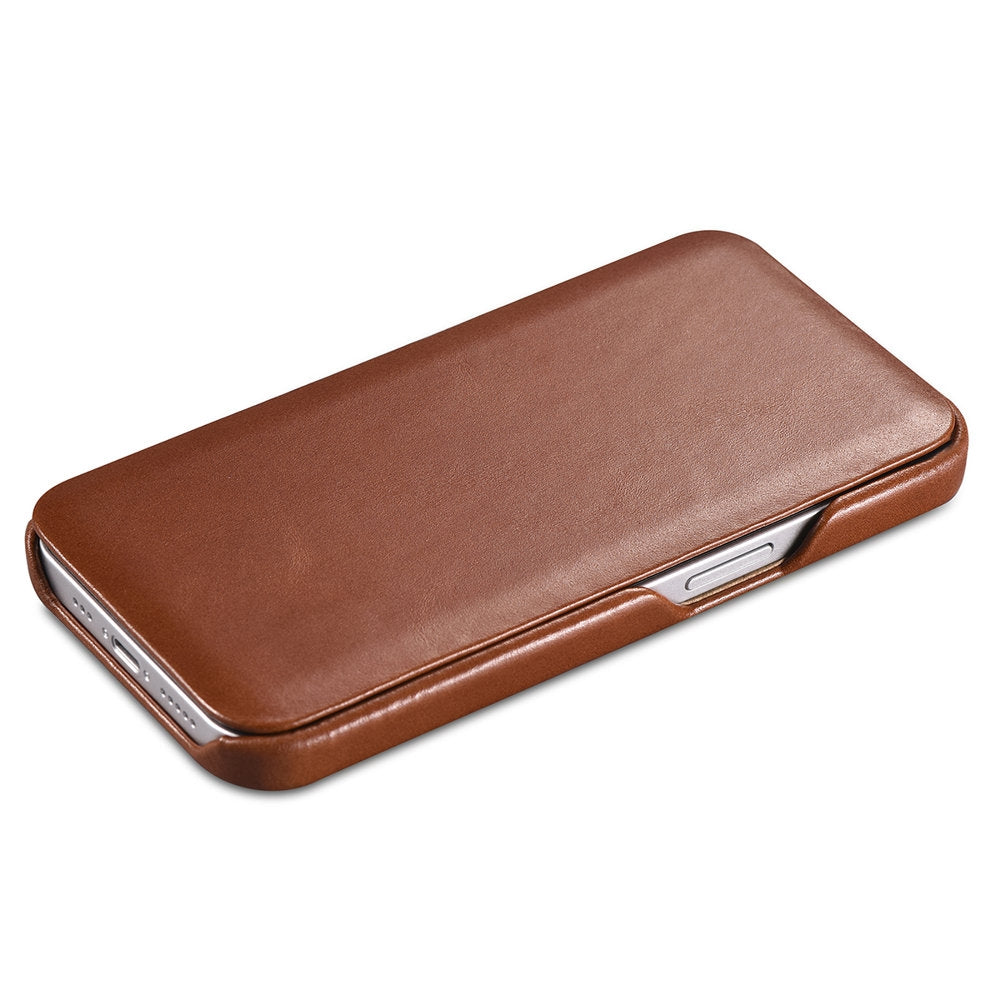 iCarer Vintage Series Curved Edge - Δερμάτινη Θήκη Apple iPhone 13 Pro Max - Brown (RIX1304-BN)