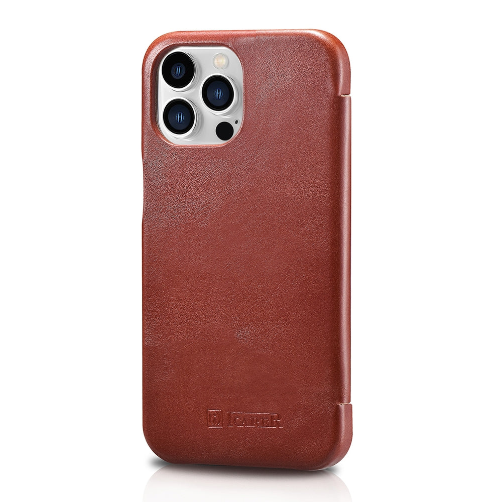 iCarer Vintage Series Curved Edge - Δερμάτινη Θήκη Apple iPhone 13 Pro - Red (RIX1303-RD)