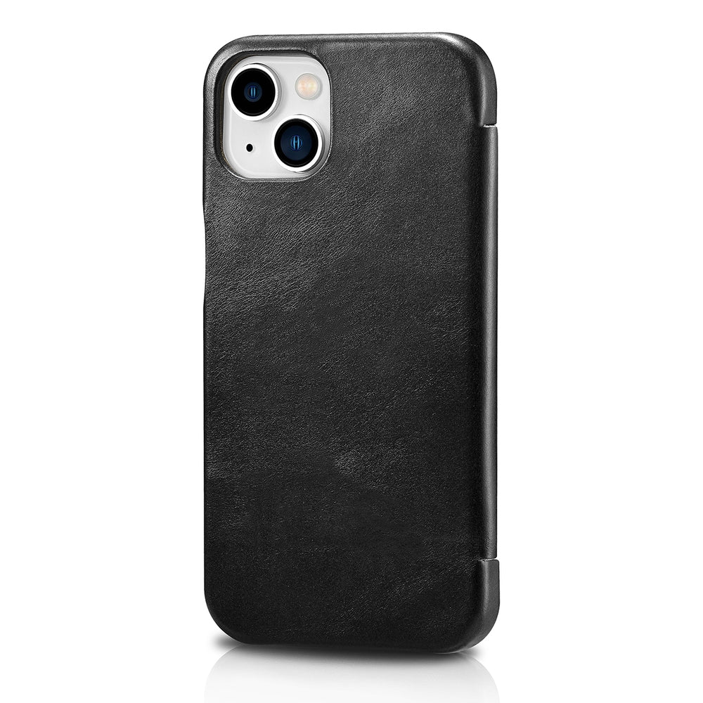 iCarer Vintage Series Side-Open Δερμάτινη Θήκη Apple iPhone 13 mini - Black (RIX1305-BK)