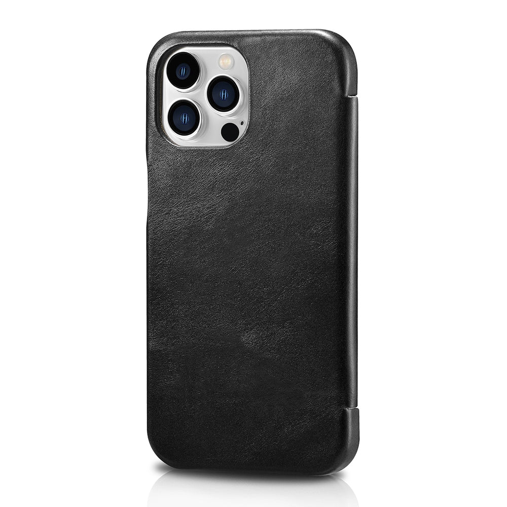 iCarer Vintage Series Side-Open Δερμάτινη Θήκη Apple iPhone 13 Pro - Black (RIX1307-BK)