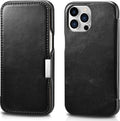 iCarer Vintage Series Side-Open Δερμάτινη Θήκη Apple iPhone 13 Pro - Black (RIX1307-BK)