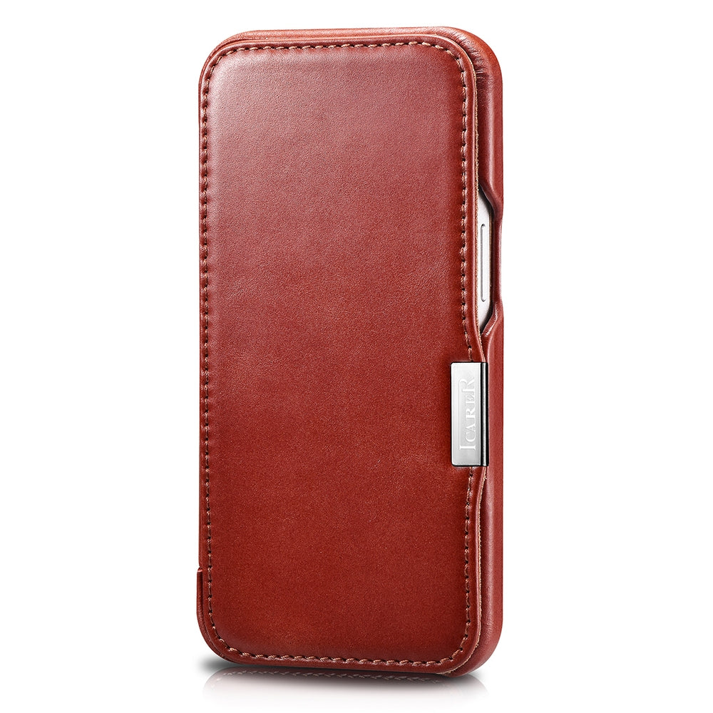 iCarer Vintage Series Side-Open Δερμάτινη Θήκη Apple iPhone 13 Pro Max - Red (RIX1308-RD)