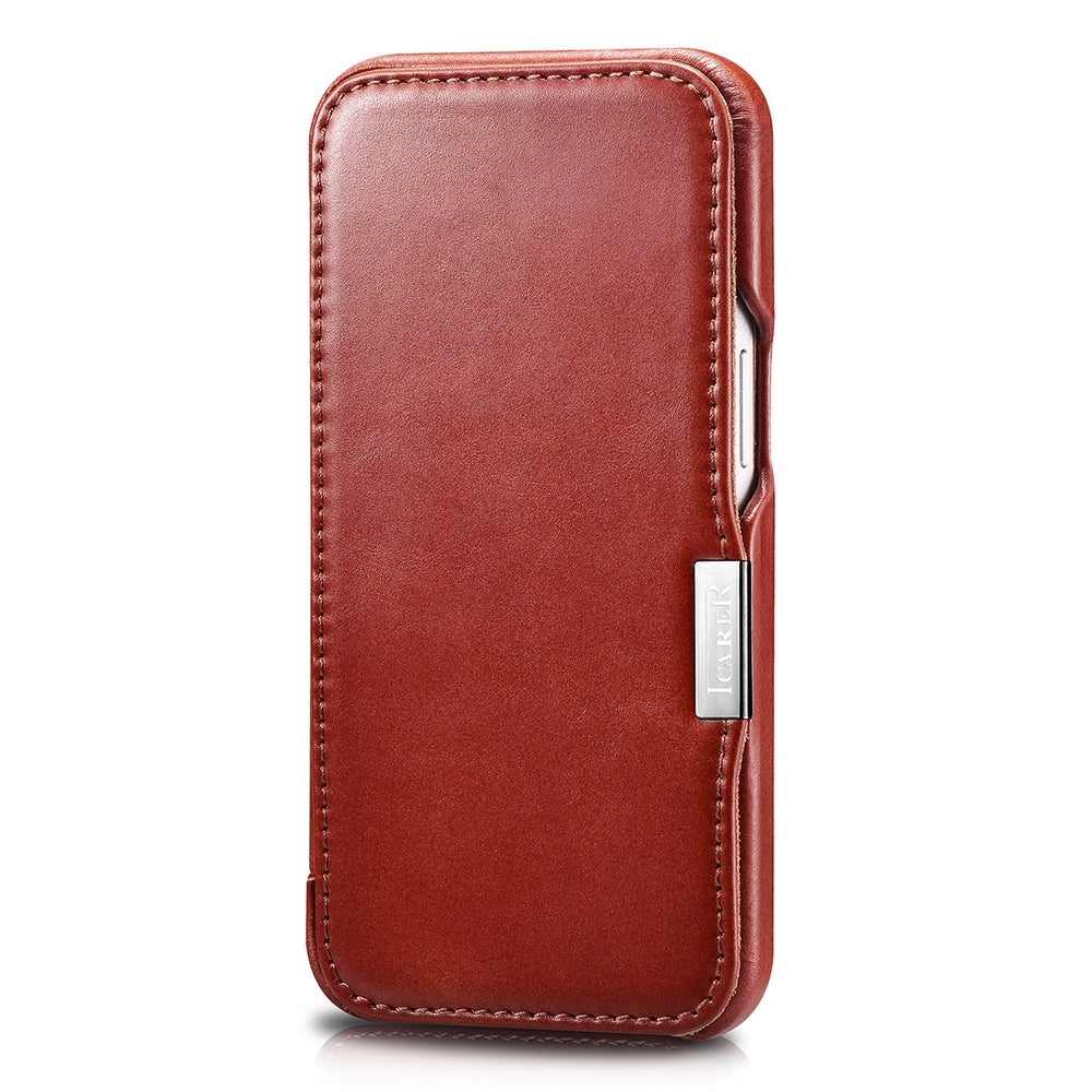 iCarer Vintage Series Side-Open Δερμάτινη Θήκη Apple iPhone 13 Pro - Red (RIX1307-RD)