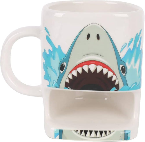 i-Total Gift Shark Biscuit Κούπα Κεραμική Λευκή 250ml