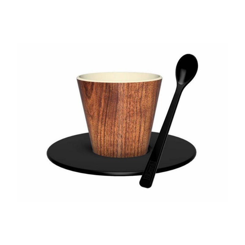 ΚΟΥΠΑ i DRINK ID5207 R-PET CUP+SPOON 90ml WOOD