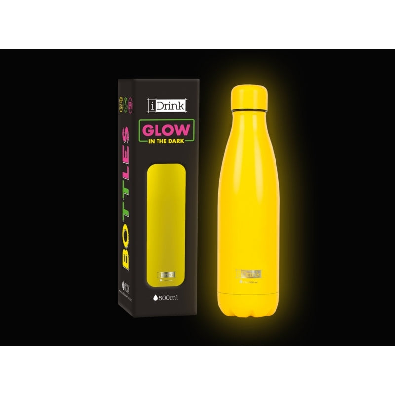 ΠΑΓΟΥΡΙ i DRINK THERM BOTTLE 500ml GLOW IN THE DARK YELLOW