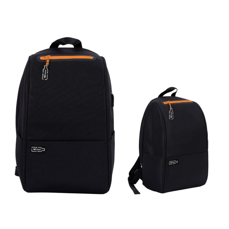 ΤΣΑΝΤΑ i-TOTAL XL2111 BACKPACK + ΤΣΑΝΤΑΚΙ 2 Pieces RPET BLACK/ORANGE 24lit