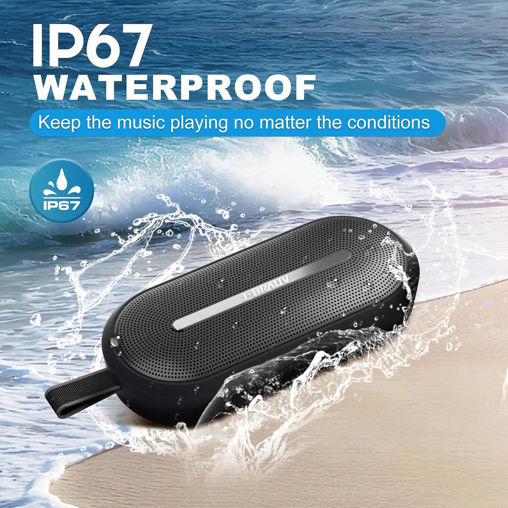 J-Brauv Flex Αδιάβροχο Ηχείο Bluetooth 40W Μαύρο