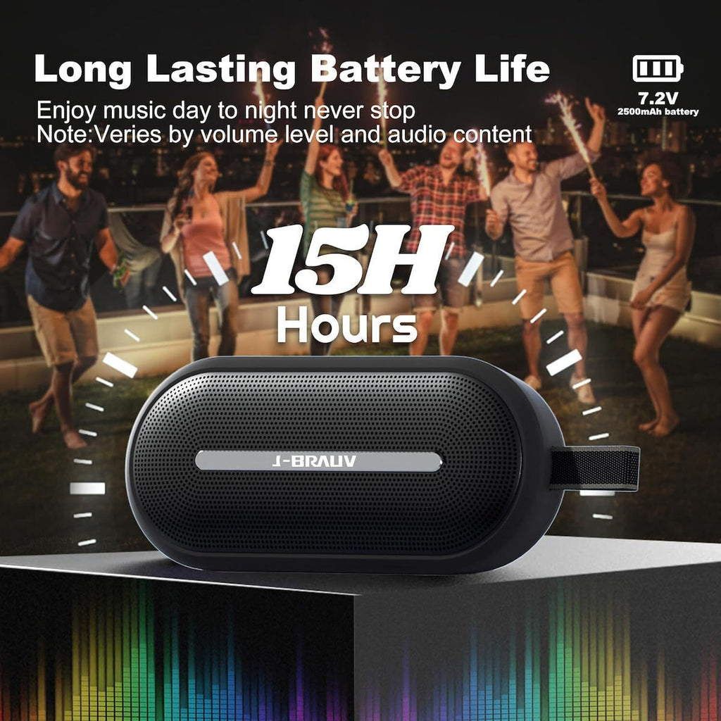 J-Brauv Flex Αδιάβροχο Ηχείο Bluetooth 40W Μαύρο