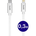 Καλώδιο Buddi Flex Φόρτισης & Μεταφοράς Δεδομένων Type-C σε Lightning 30cm 20W 5 Έτη Εγγύηση - White (8719246497407)