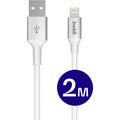 Καλώδιο Buddi Flex Φόρτισης & Μεταφοράς Δεδομένων USB-A σε Lightning 200cm 12W 5 Έτη Εγγύηση - White (8719246497469)