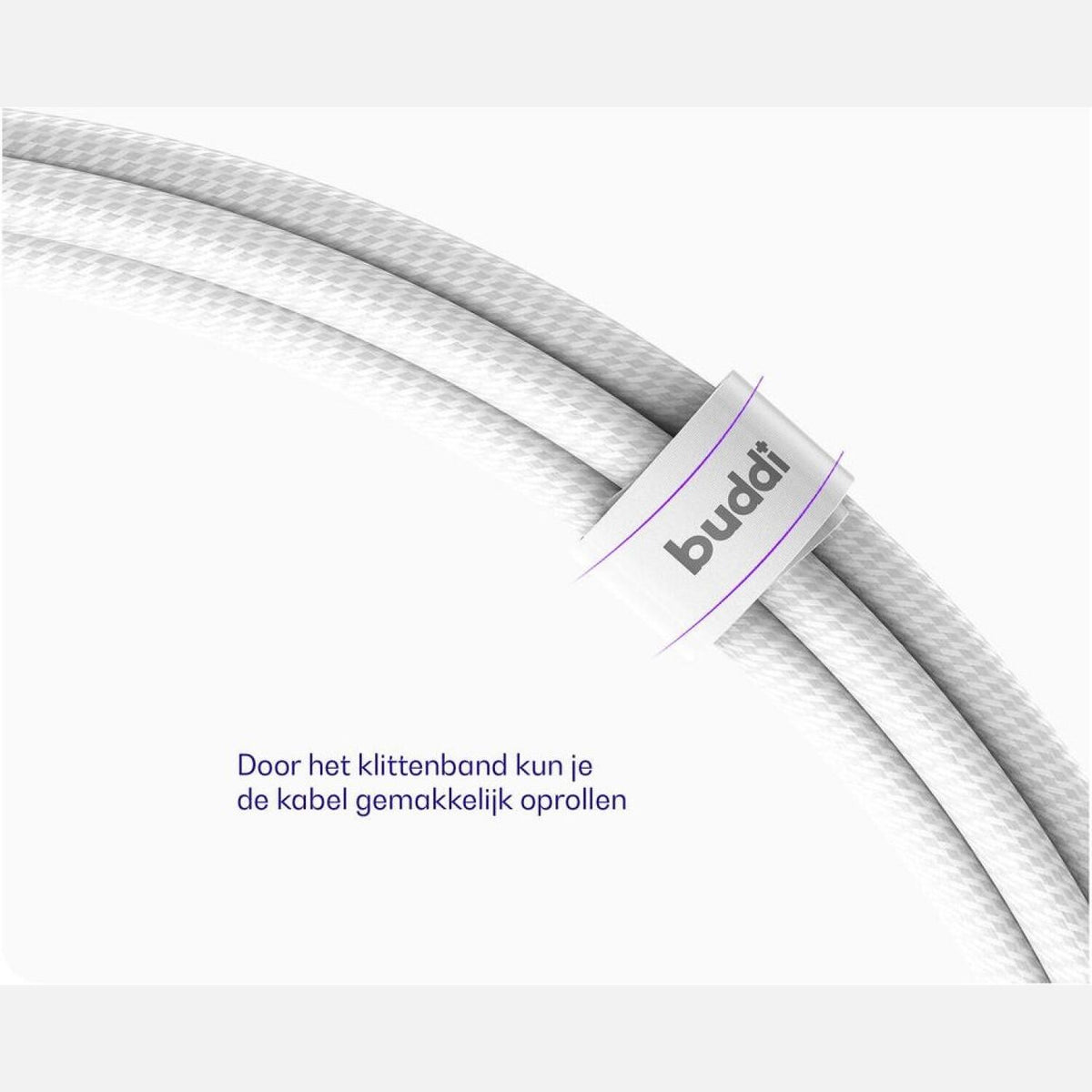 Καλώδιο Buddi Flex Φόρτισης & Μεταφοράς Δεδομένων USB-A σε Lightning 30cm 12W 5 Έτη Εγγύηση - White (8719246497445)