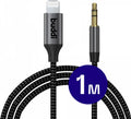 Καλώδιο Ήχου Buddi Ease Lightning (Male) σε AUX Jack 3.5mm (Male) με DAC Τσιπ 100cm 5 Έτη Εγγύηση - Black (8719246459672)