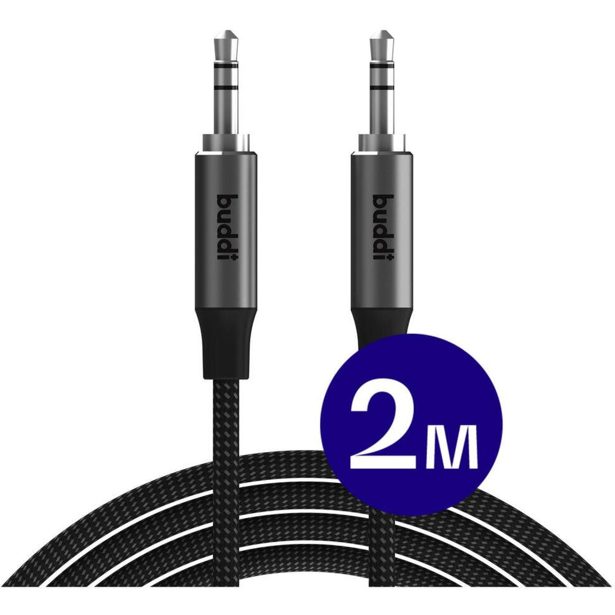 Καλώδιο Ήχου Buddi Flex 3.5mm Jack Aux Audio Cable 3.5mm Jack (male) σε 3.5mm Jack (male) 200cm 5 Έτη Εγγύηση - Black (871924