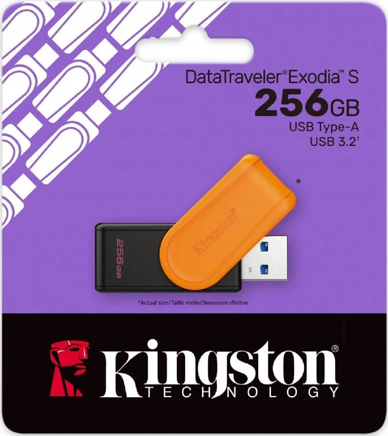 Kingston DataTraveler Exodia S 256GB USB 3.2 Stick Μαύρο