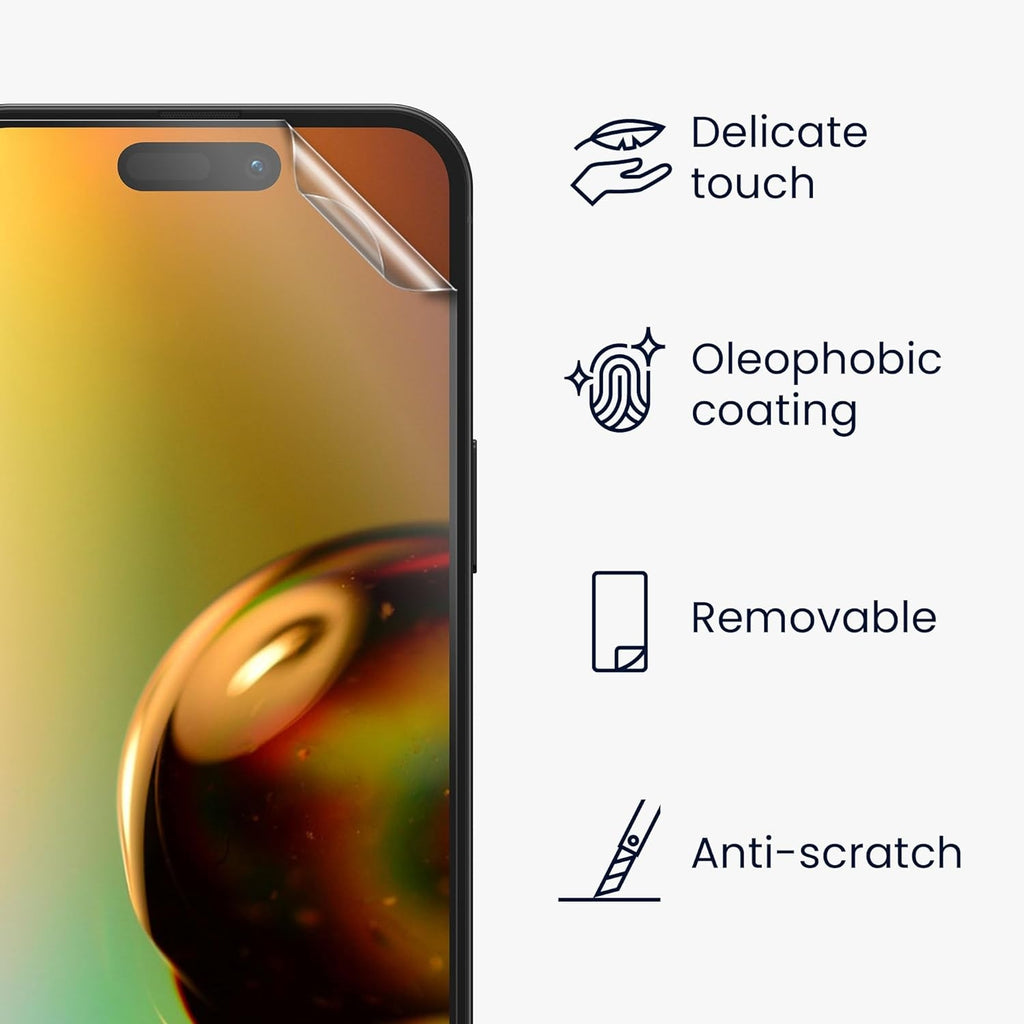 KWmobile Crystal Clear Screen Protector - Μεμβράνη Προστασίας Οθόνης - Apple iPhone 15 Plus - 3 Τεμάχια - Transparent (62022.