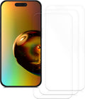 KWmobile Crystal Clear Screen Protector - Μεμβράνη Προστασίας Οθόνης - Apple iPhone 15 Pro - 3 Τεμάχια - Transparent (62023.1