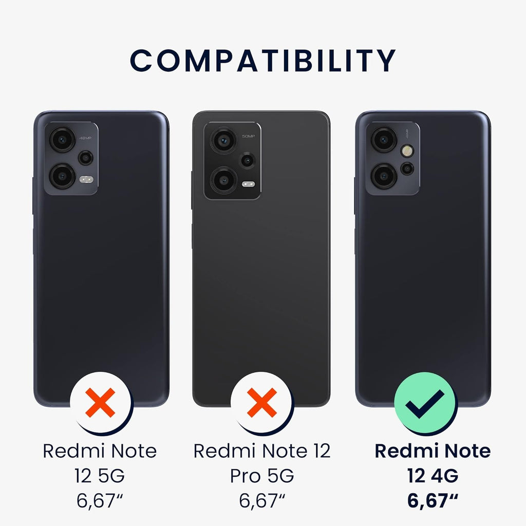 KWmobile Διάφανη Θήκη Σιλικόνης με Λουράκι Λαιμού - Xiaomi Redmi Note 12 4G - Palm Leaves / Yellow / Grey / Transparent (6117