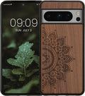 KWmobile Σκληρή Ξύλινη Θήκη με TPU Bumper - Google Pixel 8 Pro - Walnut / Rising Sun (61876.01)