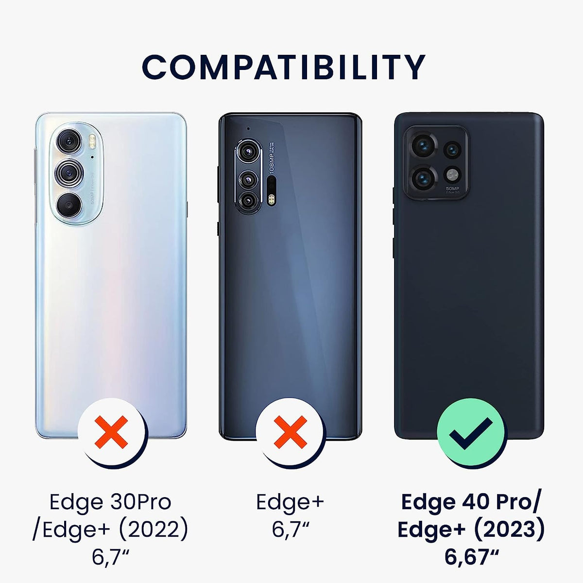 KWmobile Soft Flexible Rubber Cover - Θήκη Σιλικόνης Motorola Edge 40 Pro / Edge Plus 2023 - Black (61344.01)