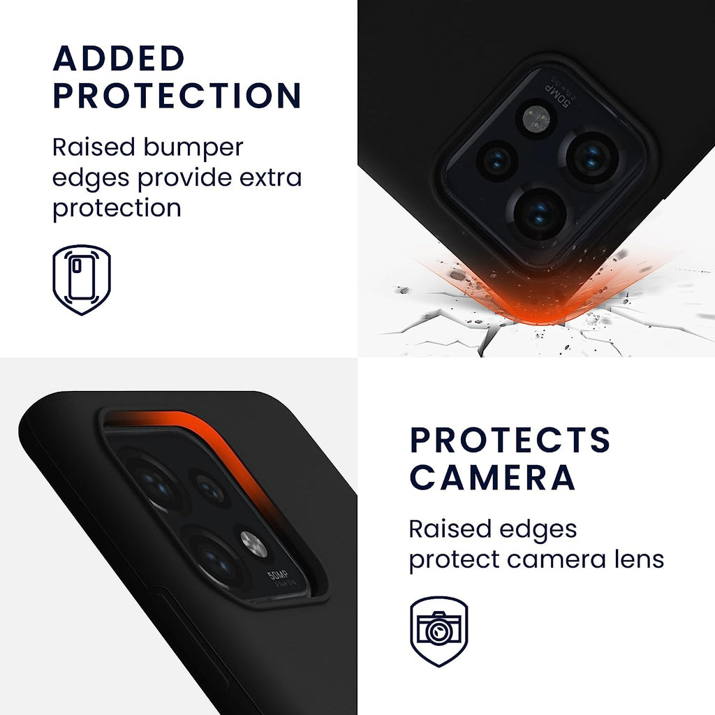 KWmobile Soft Flexible Rubber Cover - Θήκη Σιλικόνης Motorola Edge 40 Pro / Edge Plus 2023 - Black (61344.01)
