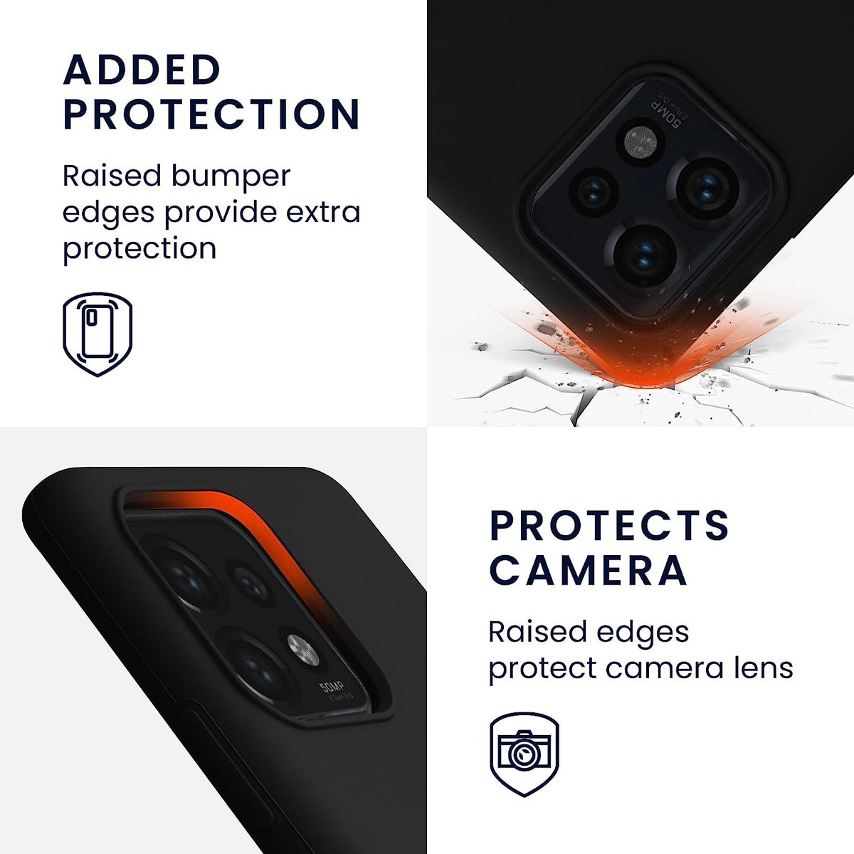 KWmobile Soft Flexible Rubber Cover - Θήκη Σιλικόνης Motorola Edge 40 Pro / Edge Plus 2023 - Black (61344.01)